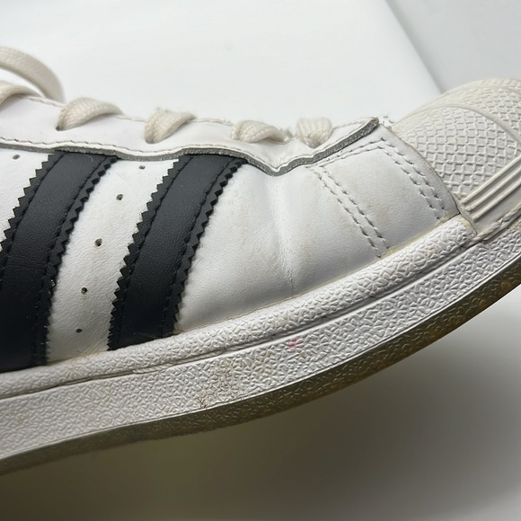 Adidas Superstar Athletic Active Shoe White Black Mens Size 7 - Picture 14 of 16